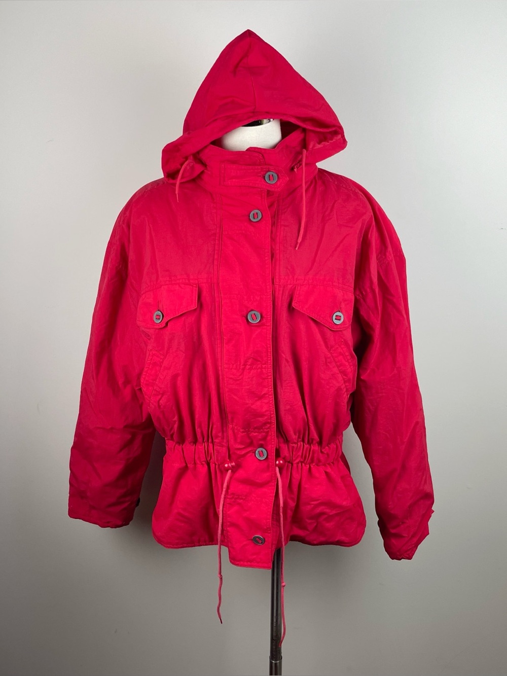 Kent Street Vintage Red Full Zip Hooded Ski Winter Jacket Coat Women Medium